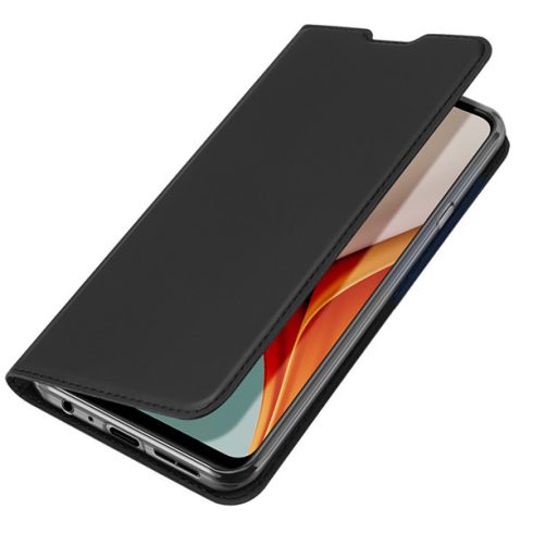 OnePlus Nord N100 Dux Ducis Skin Pro bőr hatású wallet típusú flip tok, Fekete