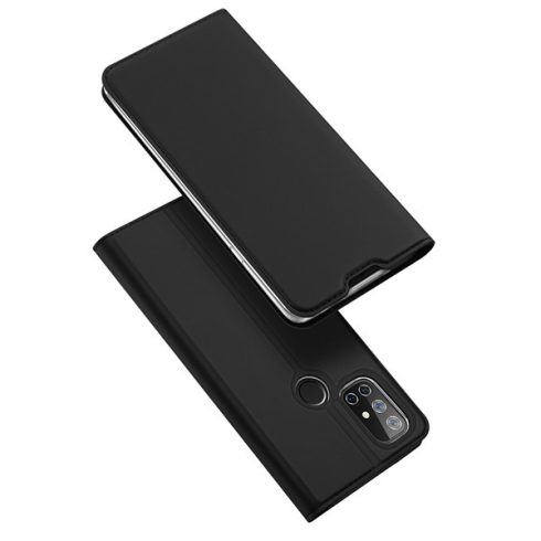 OnePlus Nord N10 5G Dux Ducis Skin Pro bőr hatású wallet típusú flip tok, Fekete