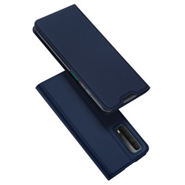   Huawei P Smart (2021) Dux Ducis Skin Pro bőr hatású wallet típusú flip tok, Sötétkék