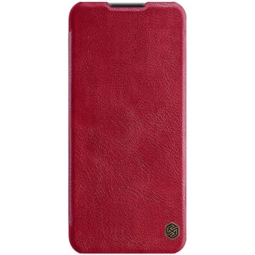   OnePlus Nord N10 5G NILLKIN QIN bőr hatású wallet típusú flip tok, Piros