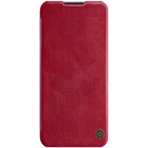 OnePlus Nord N10 5G NILLKIN QIN bőr hatású wallet típusú flip tok, Piros