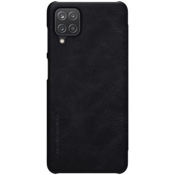   Samsung Galaxy A12 NILLKIN QIN bőr hatású wallet típusú flip tok, Fekete