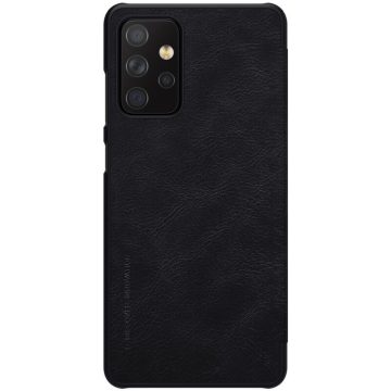   Samsung Galaxy A72 NILLKIN QIN bőr hatású wallet típusú flip tok, Fekete