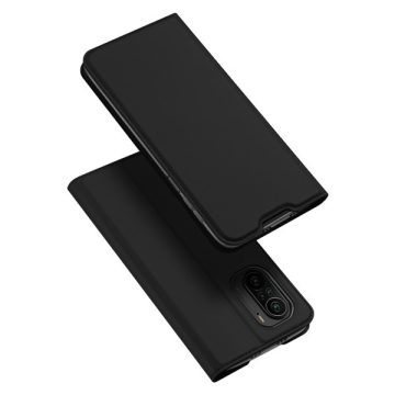   Xiaomi Mi 11i Dux Ducis Skin Pro bőr hatású wallet típusú flip tok, Fekete