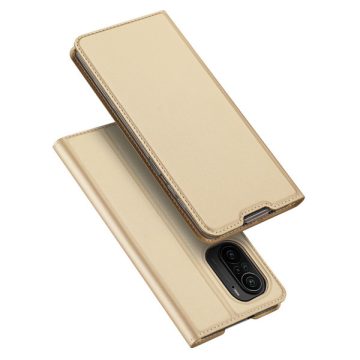  Xiaomi Mi 11i Dux Ducis Skin Pro bőr hatású wallet típusú flip tok, Arany