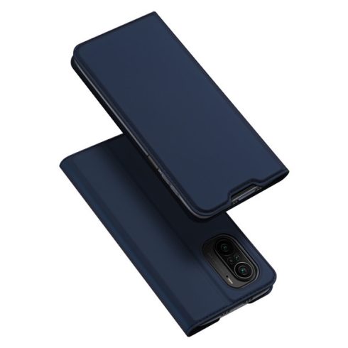 Xiaomi Mi 11i Dux Ducis Skin Pro bőr hatású wallet típusú flip tok, Sötétkék