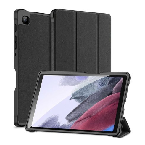 Samsung Galaxy Tab A7 Lite LTE (SM-T225) Dux Ducis DOMO bőr hatású tablet tok, Fekete
