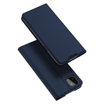   Samsung Galaxy A22 5G Dux Ducis Skin Pro bőr hatású wallet típusú flip tok, Sötétkék