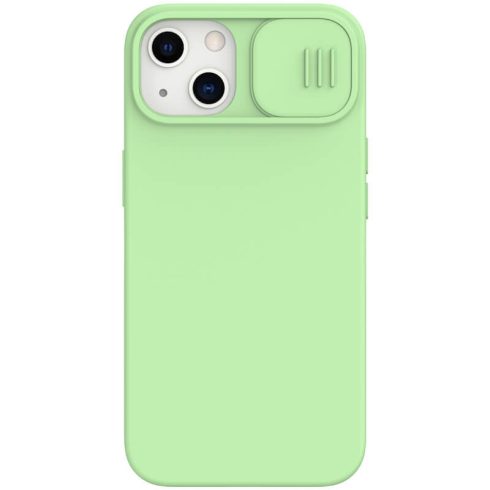 Apple iPhone 13 NILLKIN CamShield Silky szilikon tok, Zöld