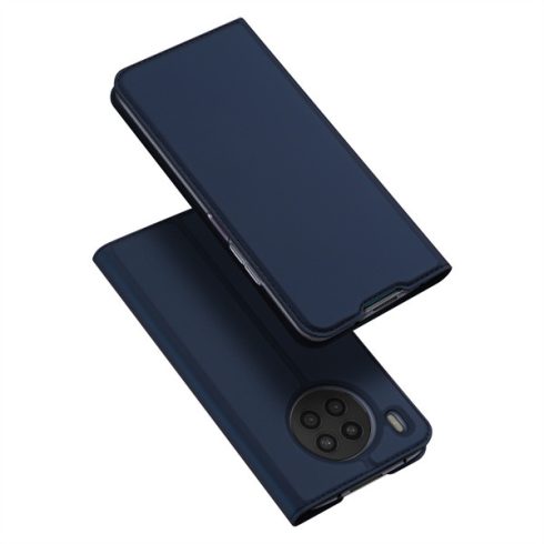 Huawei Honor 50 Lite / Nova 8i Dux Ducis Skin Pro bőr hatású wallet típusú flip tok, Sötétkék