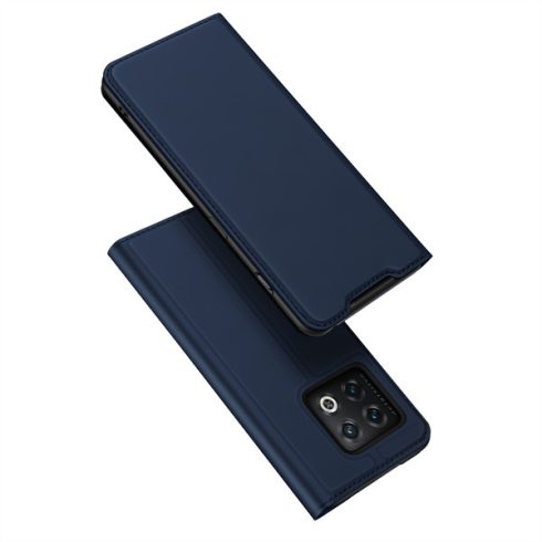 OnePlus 10 Pro 5G Dux Ducis Skin Pro bőr hatású wallet típusú flip tok, Sötétkék