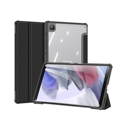 Samsung Galaxy Tab A7 Lite LTE (SM-T225) Dux Ducis TOBY bőr hatású tablet tok, Fekete