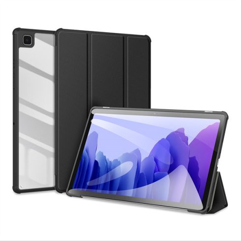 Samsung Galaxy Tab A7 10.4 (2020) LTE (SM-T505) Dux Ducis TOBY bőr hatású tablet tok, Fekete