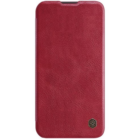 Apple iPhone 14 Pro Max NILLKIN QIN Pro bőr hatású wallet típusú flip tok, Piros