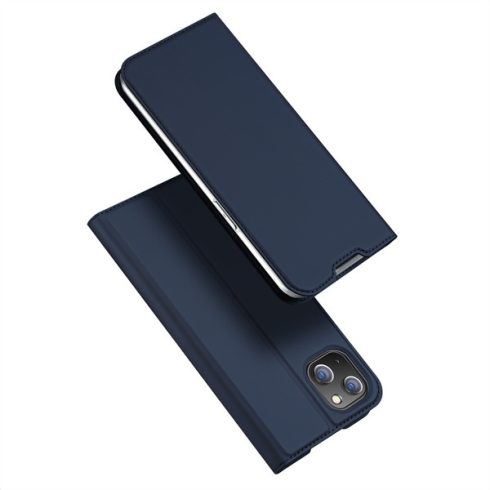 Apple iPhone 14 Plus Dux Ducis Skin Pro bőr hatású wallet típusú flip tok, Sötétkék