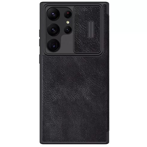 Samsung Galaxy S23 Ultra NILLKIN QIN Pro bőr hatású wallet típusú flip tok, Fekete