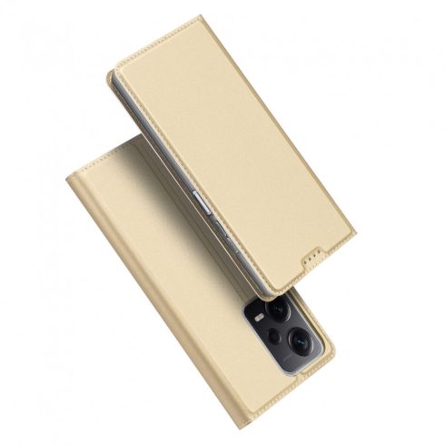 Xiaomi Redmi Note 12 Pro Plus Dux Ducis Skin Pro bőr hatású wallet típusú flip tok, Arany