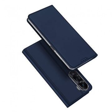   Huawei Honor 90 Lite 5G Dux Ducis Skin Pro bőr hatású wallet típusú flip tok, Sötétkék