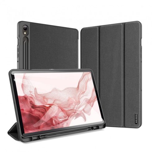 Samsung Galaxy Tab S9 LTE (SM-X716) Dux Ducis DOMO bőr hatású tablet tok, Fekete