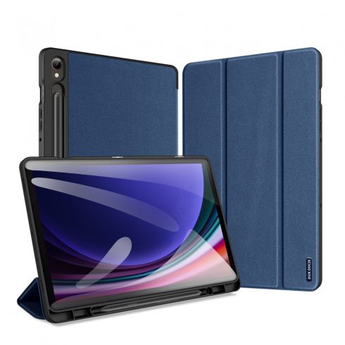 Samsung Galaxy Tab S9 LTE (SM-X716) Dux Ducis DOMO bőr hatású tablet tok, Sötétkék