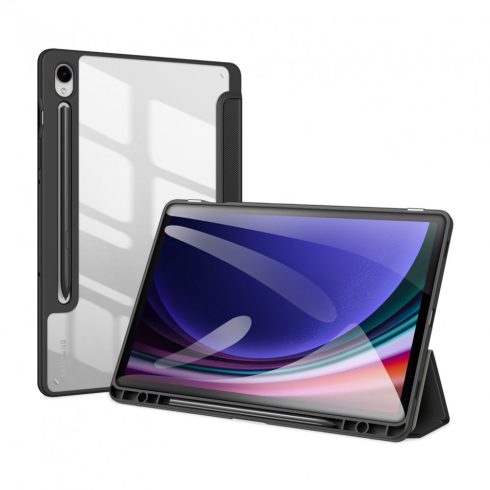 Samsung Galaxy Tab S9 LTE (SM-X716) Dux Ducis TOBY bőr hatású tablet tok, Fekete