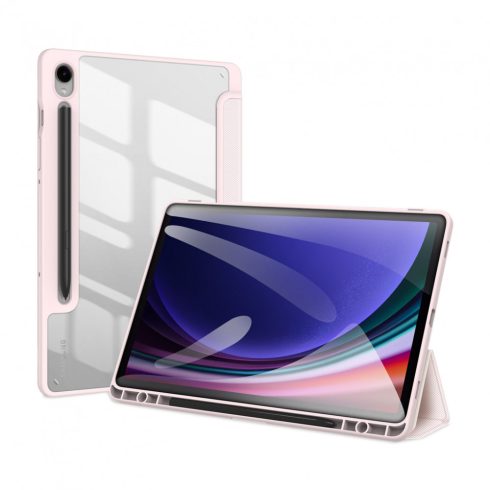 Samsung Galaxy Tab S9 LTE (SM-X716) Dux Ducis TOBY bőr hatású tablet tok, Rózsazsín