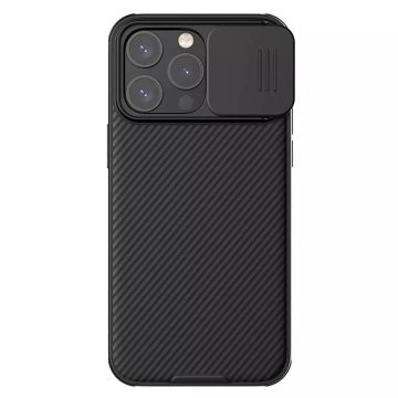   Apple iPhone 15 Pro Max NILLKIN Camshield Pro közepesen ütésálló hátlapi tok, Fekete