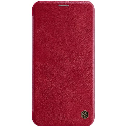 Apple iPhone 11 Pro Max NILLKIN QIN bőr hatású wallet típusú flip tok, Piros