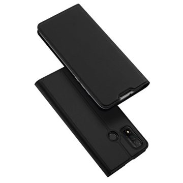   Huawei P Smart (2020) Dux Ducis Skin Pro bőr hatású wallet típusú flip tok, Fekete