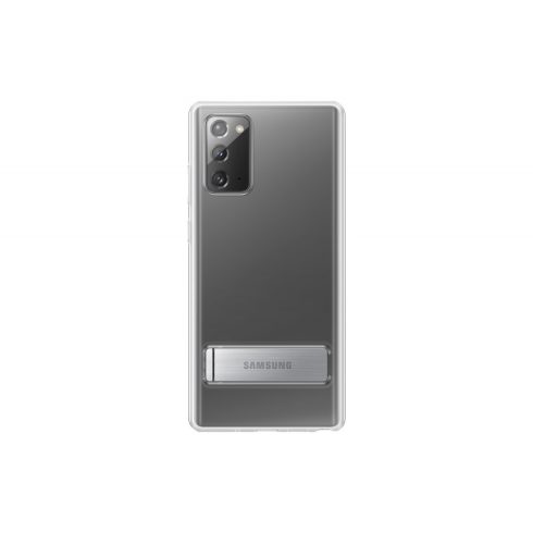 Samsung Galaxy Note 20 gyári Clear Stand duplarétegű, kitámasztós műanyag hátlapi tok (JN980CTEG), Átlátszó